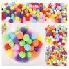 300 Pcs Pom Poms for Crafting 10mm Fluffy Felt Balls Solid Color Fuzzy Pompoms for Dolls Garland DIY Crafts Decorations