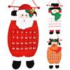 Christmas Advent Calendar Santa Snowman Elk Christmas Tree Pendant Calendar Countdown Xmas Decorations