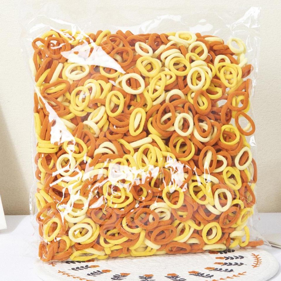 100 шт. Разноцветные базовые нейлоновые эластичные резинки для волос для девочек, для хвостиков, резинки-скранчи, детские базовые аксессуары для волос