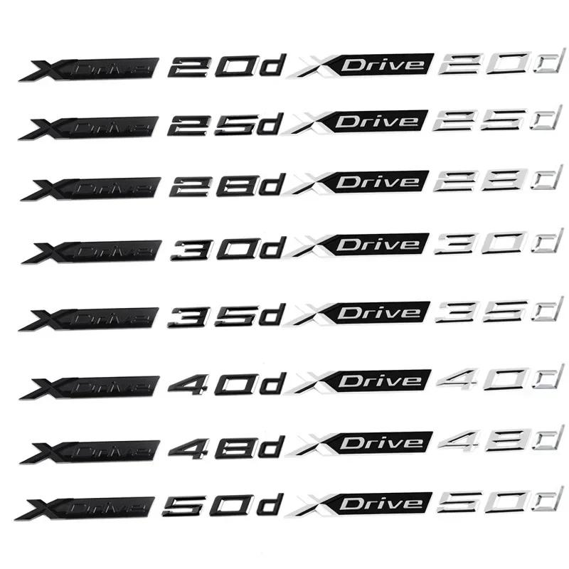 3D ABS Auto Car Side Fender Emblem Rear Trunk Badge Sticker Decals for XDRIVE 20d 25d 28d 30d 35d 40d 48d 50d X1 X3 X5 X6 X7
