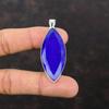 Ограненный Синий Сапфир Подвеска Ювелирные Изделия Ручной Работы Стильный Подвеска Стерлингового Серебра 925 Подвеска Натуральный Драгоценный Камень Подвеска Серебряные Ювелирные Изделия Для Подарка