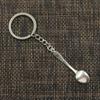 Fashion 30mm Key Ring Metal Key Chain Keychain Jewelry Antique   Plated Spoon 54x12mm Pendant
