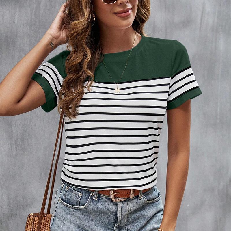 Fashion Women Creative Lines Print T Shirt Funny Casual O-neck Short Sleeves T-shirt Summer Female Tee Shirt