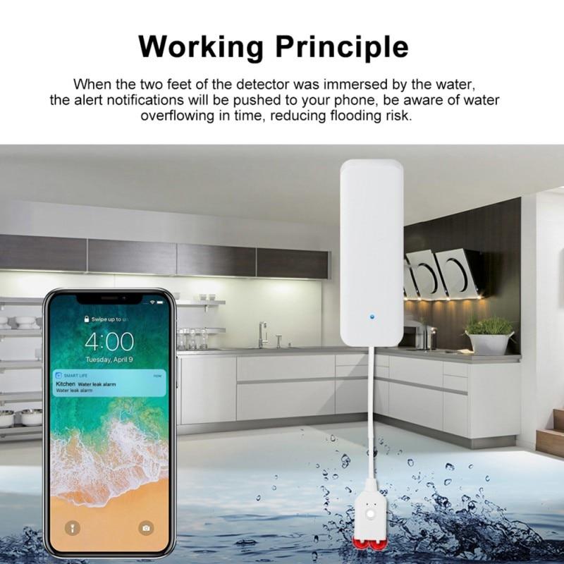 Household Alarm Water Leakage Alarm Independent WIFI Water Leakage Sensor Detector Flood Overflow Alarm Security Alarm System