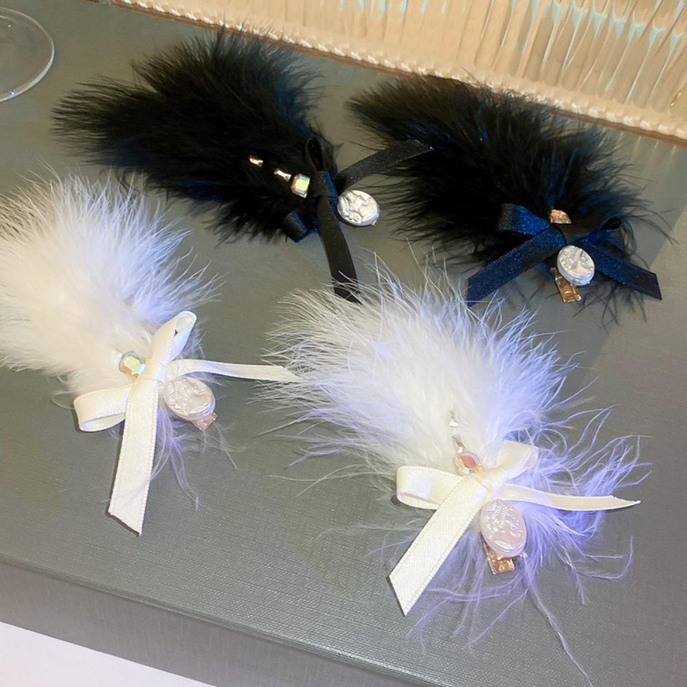 Props For Girl Female Barrettes Hair Accessories Feather Hair Clip Korean Style Hairpin