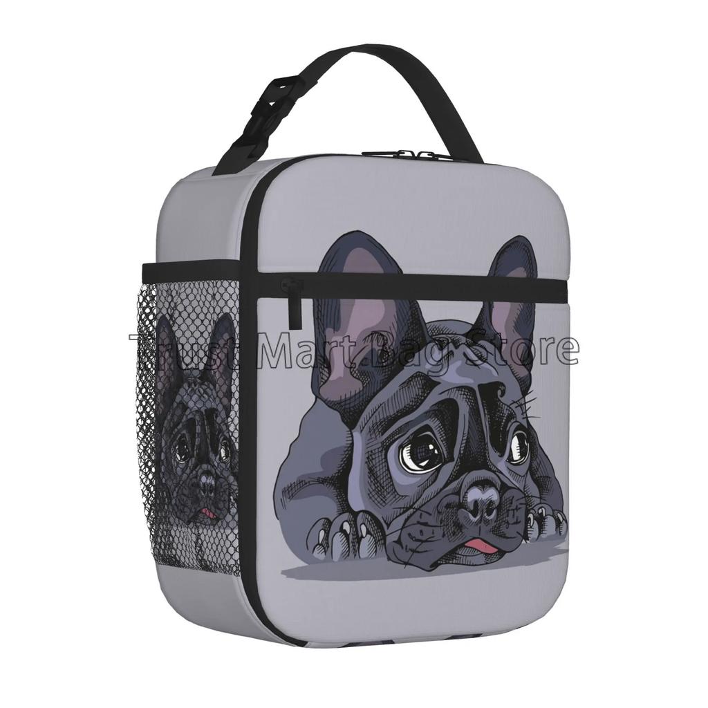 Французский бульдог щенок мордашка изолированный ланч-бокс для работы школы пикника многоразовый портативный термохолодильник ланч-бокс для женщин и детей