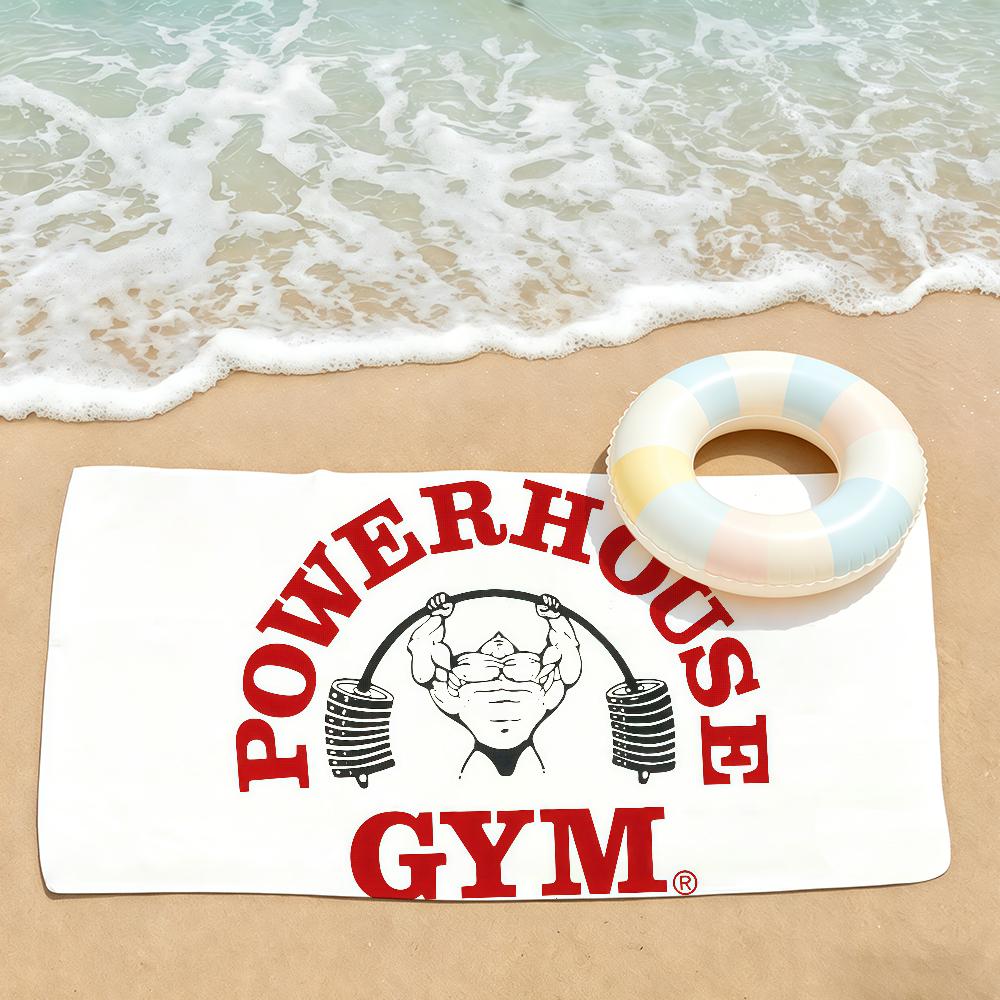Модный принт Powerhouse Gym Полотенце для сушки Полотенце для ванны Применимо для легкого плавания Кемпинга Йоги Пляжа На улице