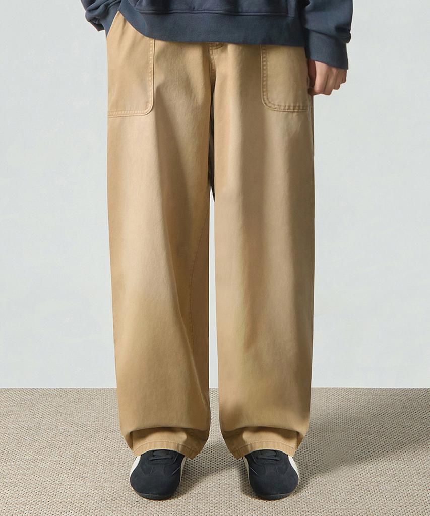 Dimiteulibeullaeg Essential Fade Wash Усталые брюки_Бежевый