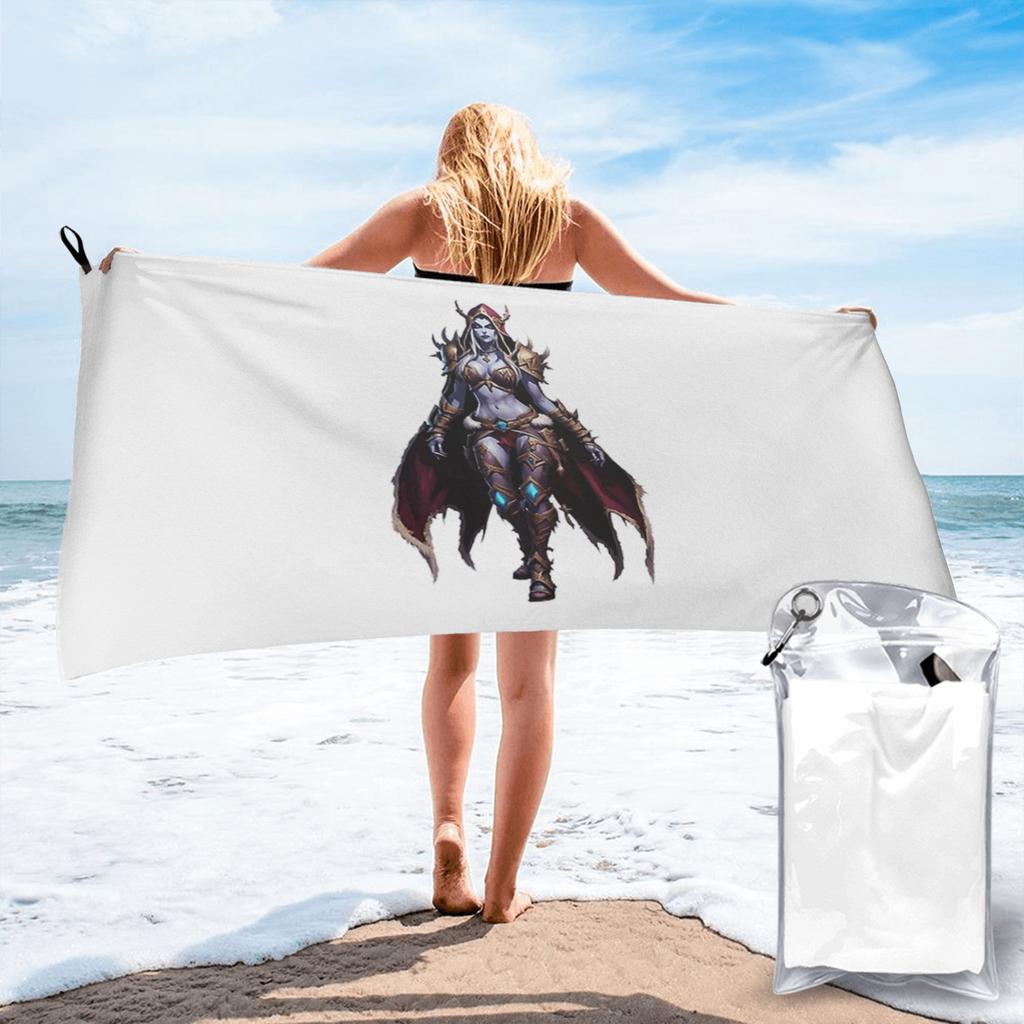 Сильвана Ветрокрылая World Of Warcraft Пляжное полотенце Мягкое микрофибра Быстросохнущее Впитывающее Быстрые полотенца для плавания