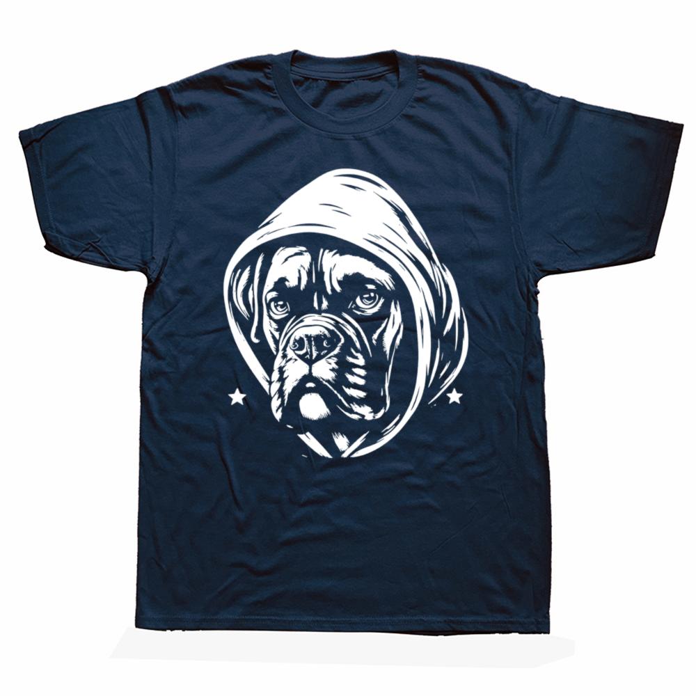 Funny Cool Boxer Dog Graphic T-shirts Men Women's Fashion Casual Tshirt 100% Cotton Loose Oversized T Shirt