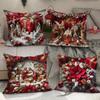 Новые Рождественские наволочки для гостиной с принтом, Декоративные наволочки, Скандинавские Рождественские наволочки