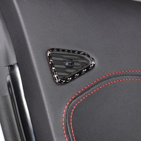 Carbon Fiber Dashboard Speaker Frame Trim Tweeter For Corvette C8 Z51 -25