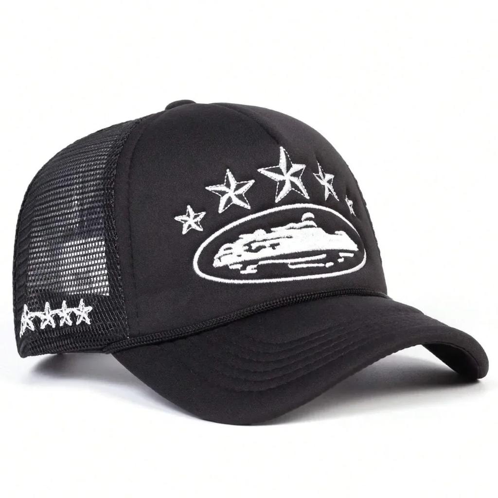 Унисекс Мужские Женские Кепка Вышивка Пятиконечная Звезда Сетчатые Бейсболки Весна Лето На Открытом Воздухе Регулируемые Повседневные Кепки Шляпа от Солнца