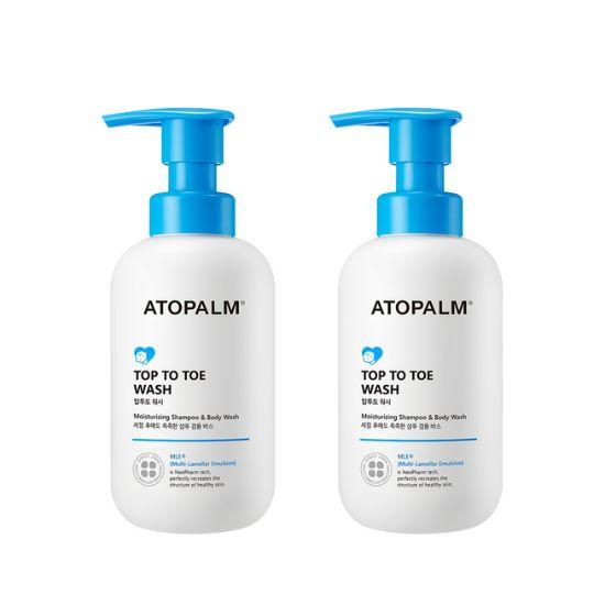 ATOPALM Baby Top-to-Toe Wash All-in-One Cleanser Gentle Hair & Body Care 300ml x 2