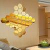 10/20/50Pcs Hexagonal Acrylic 3D Mirrors Wall Stickers Home Decor Living Room Mirror Wall Sticker Decorate