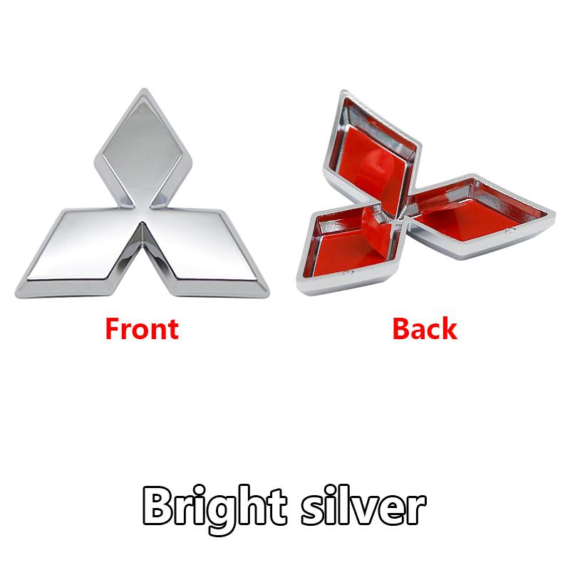 For Mitsubishi Pajero Space Star Xpander Ralliart Delica ASX 1Pc Mitsubishi Logo Steering Wheel Decal 3D Sticker Car Badge Logo