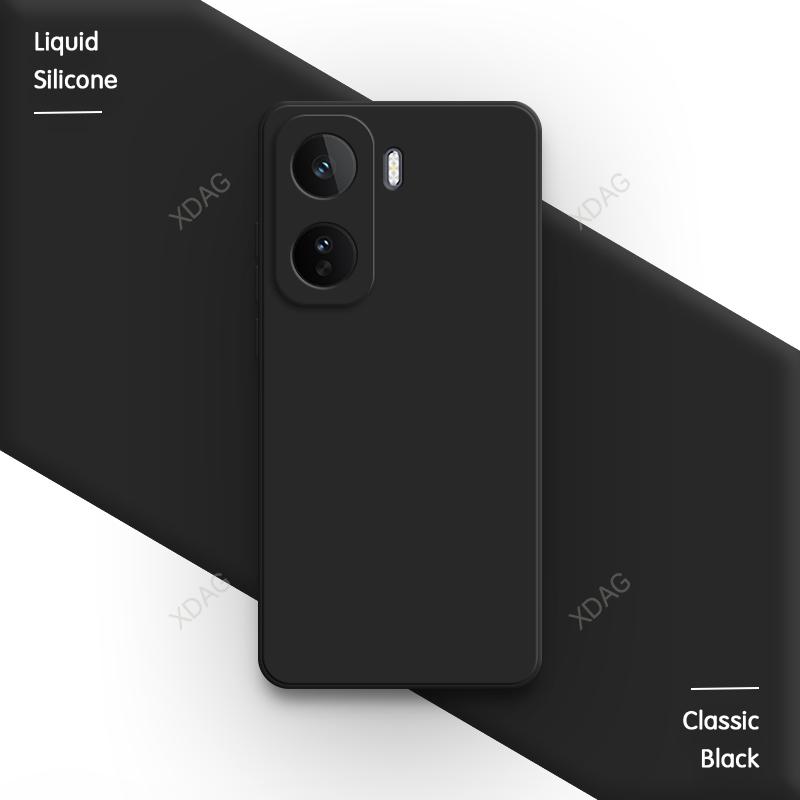 Конфетный цветной чехол из жидкого силикона для vivo iQOO Neo11 Neo 11 5G Китай Мягкий Оригинальный Высококачественный Прямоугольный Бампер