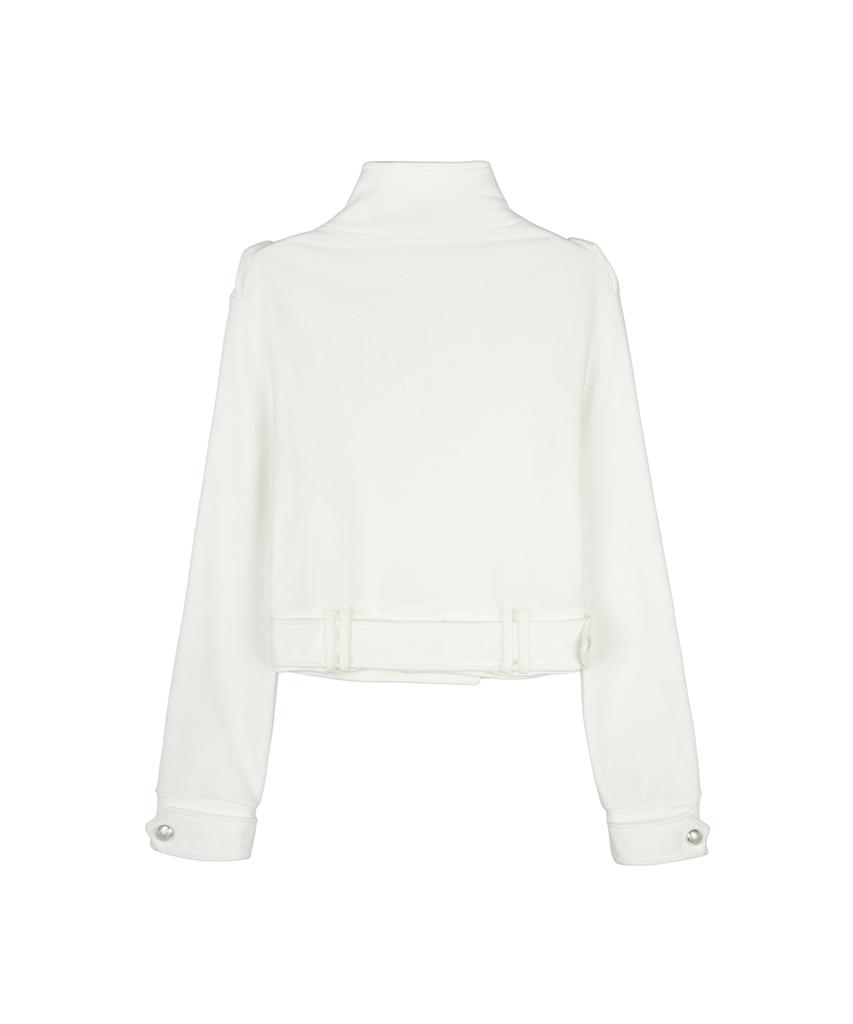 AYAJEUAENSEI Sier Napoleon High-Neck Jacket (White Ivory)