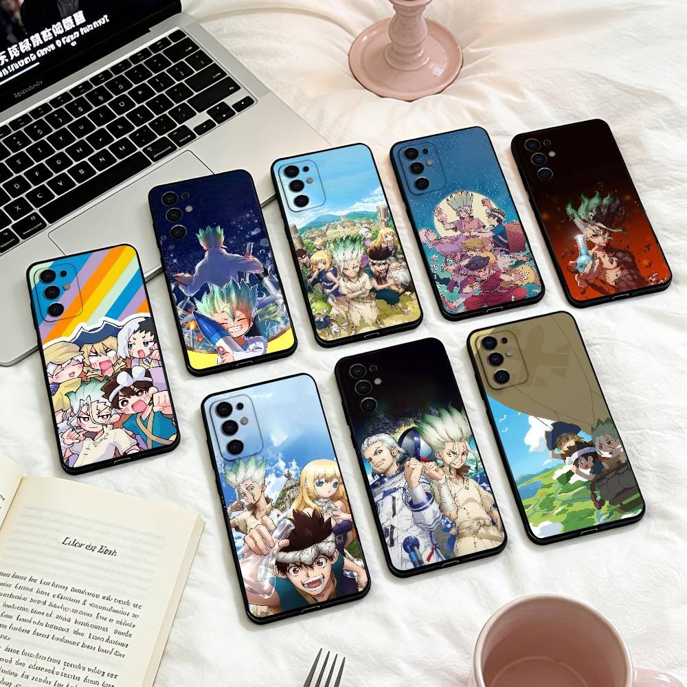 Аниме Доктор. S-STONE Чехол для телефона Samsung S25,24,23,22,30,21,10,9,Ultra,Plus,Lite,FE,4,5 G Мягкий черный чехол