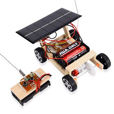Деревянный DIY солнечный RC автомобиль головоломка сборка научный автомобиль игрушки набор для детей