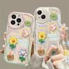 3D Цветок Животное Чехол-цепочка для телефона для Samsung Galaxy S24 S23 Ultra S22 S21 Plus S20 FE A54 A34 A52 A53 A35 A55 A14 A23 A24 Чехол