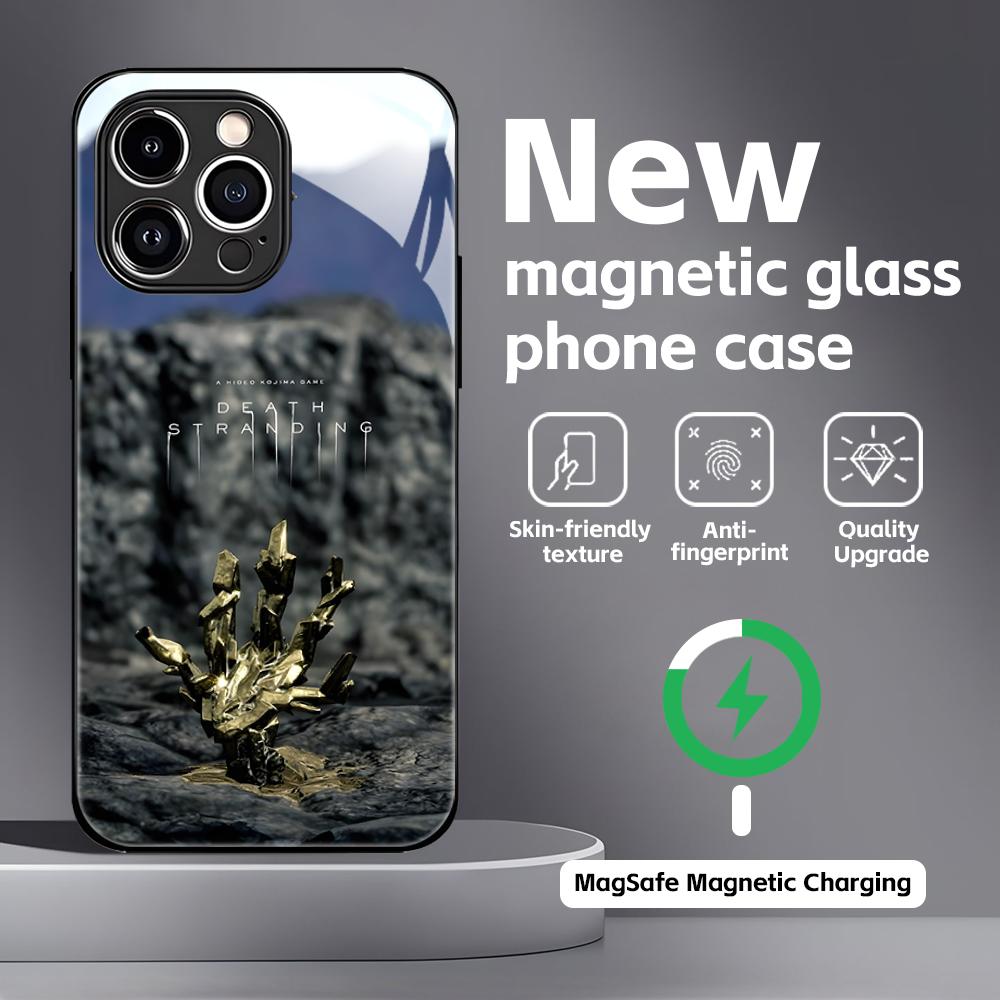 hot game D-Death S-Stranding  Phone Case For iPhone 16 15 14 13 12 11 X XR XS 8 Plus Mini Pro Max Glass Magnetic Case