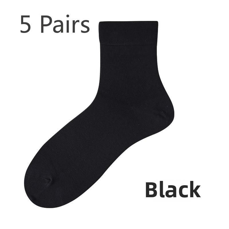 5 пар мужских весенне-летних модных впитывающих пот мужских носков Мужские носки средней длины Мужские деловые носки