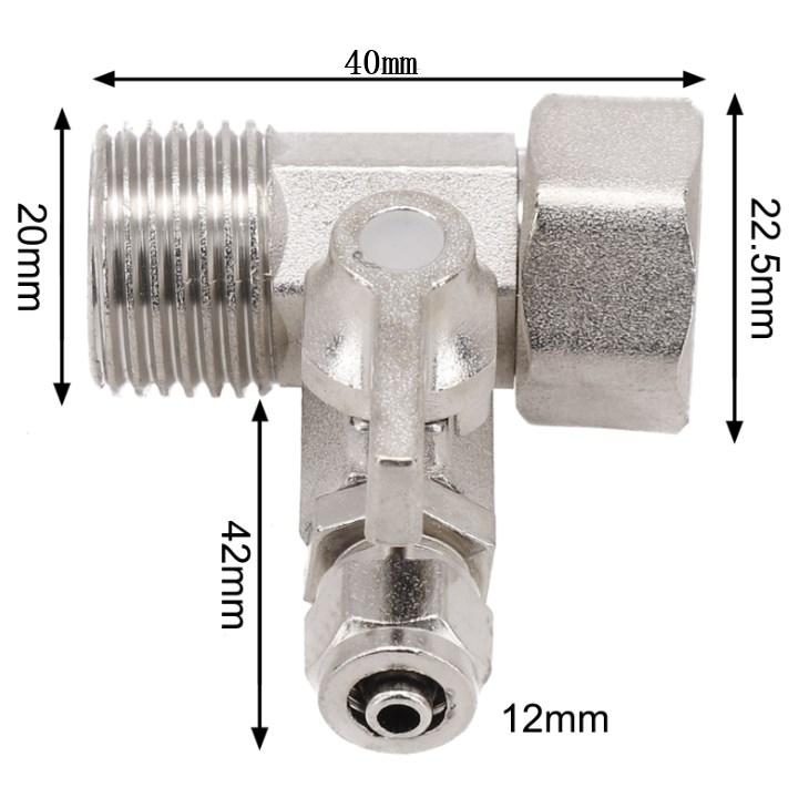 Адаптер для подачи воды RO 1/2\ к 1/4\\ С запорным шаровым краном Тройник B Новый