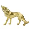 Nordic Creative Animal Figurine Home Decorations Geometric Wolf Statue Resin Crafts Home Living Room Office Desktop Ornaments