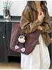 Korean Cute Mickey Head Large Capacity Retro Tote Shoulder Bag