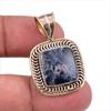 Natural Pietersite Gemstone 925 Solid Sterling Silver TwoTone Pendant 1.50" W0g64