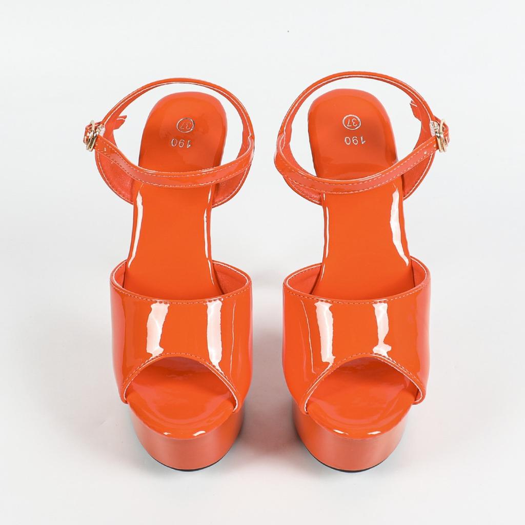 Patent Leather Extra High Heel Thin Heel Sexy Waterproof Table  High Super High Heel Sandals Women's Summer LFD-8661-Q48