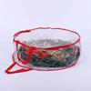 Christmas Wreath Storage Bag with Handle Zipper Closure Large Capacity Transparent Garlands