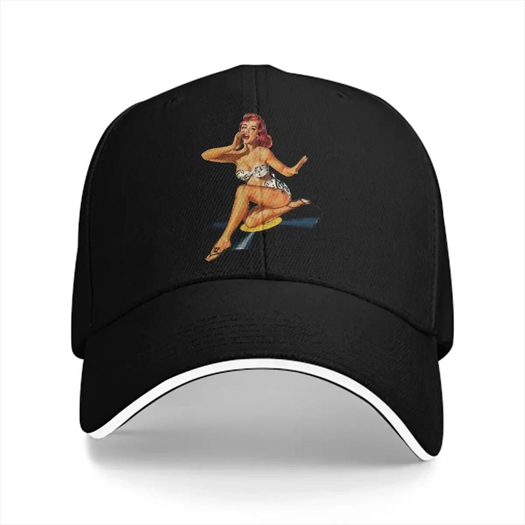 Летняя кепка Козырек Девушка Гэтсби Pin-up Хип-хоп Кепки Кепки с козырьком