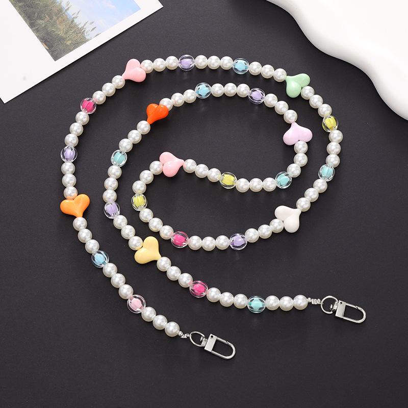 Pearl Mobile Phone Chain Necklace - Crossbody Lanyard for Women