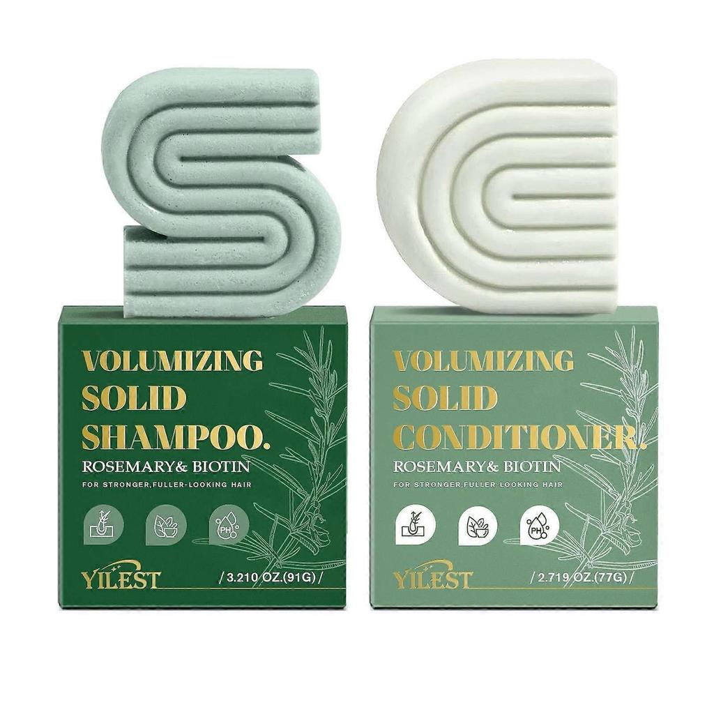 Rice shampoo and conditioner soap with rosemary essence for cleansing, anti-itching, nourishing and smoothing hair care set 1