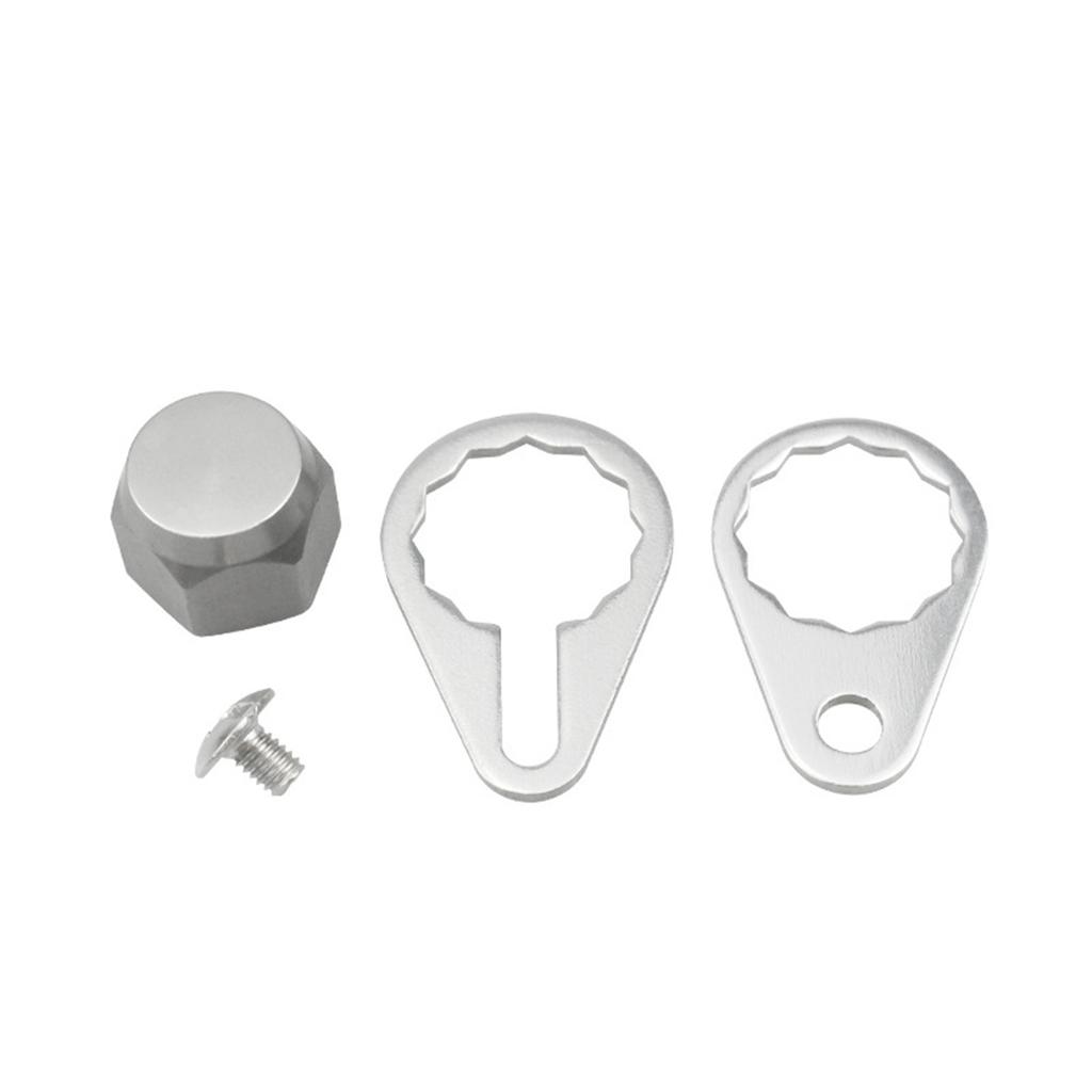 Комплект фиксирующих пластин для ручки рыболовной катушки, колпачки для винтов и гаек, фиксирующая пластина из алюминиевого сплава, крышка подшипника