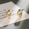 Простые креативные преувеличенные полые золотые геометрические серьги в стиле ретро, ​​женские индивидуальные геометрические серьги для девочек