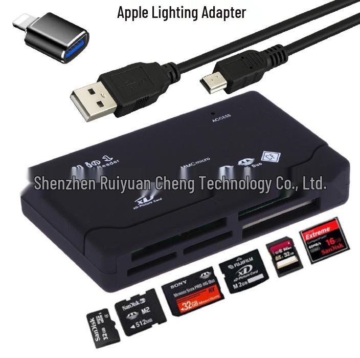 В наличии USB Многофункциональный Шестипортовый Кардридер для Мобильного Телефона и Камеры Высокоскоростной с Защитой Паролем