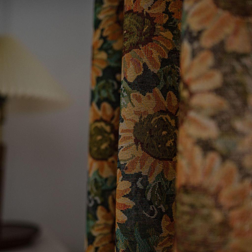 Imanki Подсолнух Жаккардовые Кисточки Шторы - Полузатемняющие Кухонные Шторы для Эркерного Окна