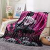 1PC Custom Name Pink Angel Skulls Patterned Flannel Blanket Suitable For All Seasons for Home Decor Warmth and Comfort Gifts Holiday Present_lx