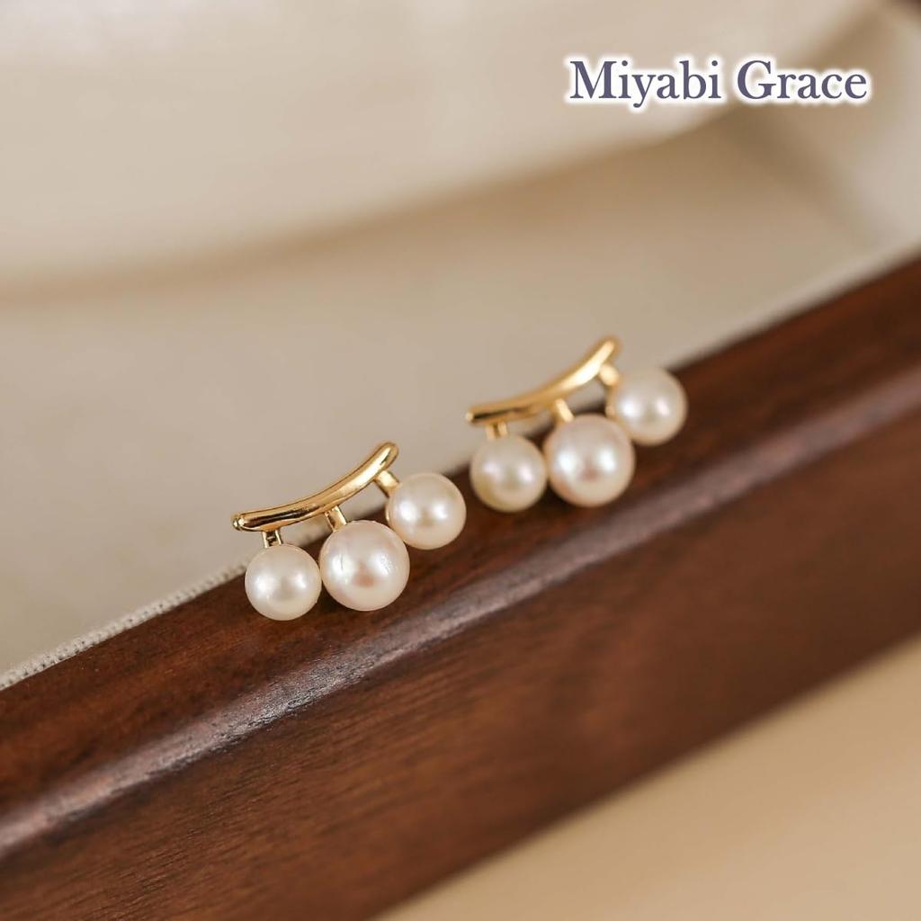 Earrings for Women Popular Earrings Painless White Pearl Gold White Silicone Pad Cushion Earrings Classy Delicate Elegant Miyabi Grace Miyabi Grace