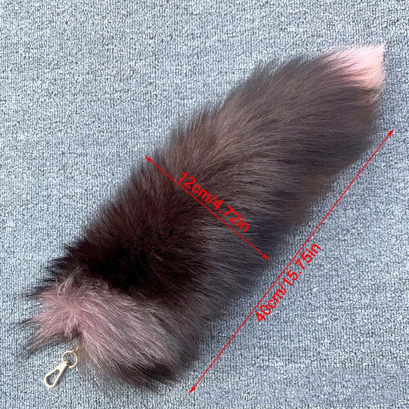 1pc Dyed Colorful Bag Cute Gifts Key Pendant Accessories Car Charm Wolf Fox Keychains Backpack Unisex Cosplay