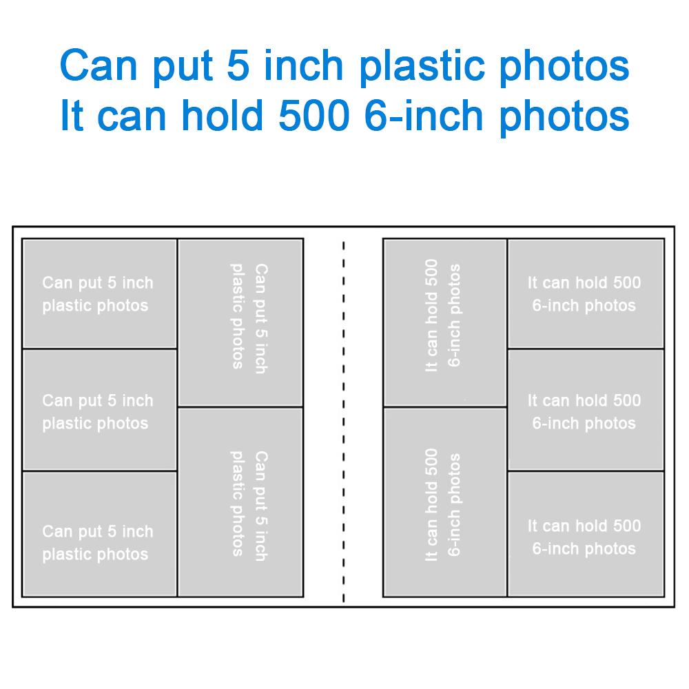 Boxed Album For Kids Children Storage Scrapbooking Photo Album Frame 500 Pockets 6 Inch Picture Case Vintage Photo Albums