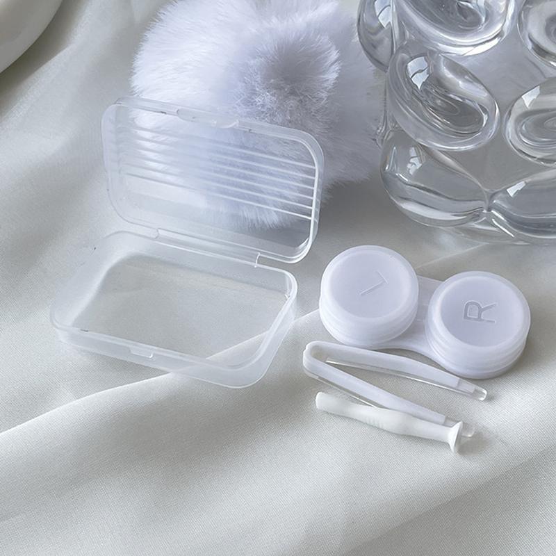 Милый футляр для контактных линз конфетного цвета для девочек, милый портативный набор для контактных линз, контейнер для хранения косметических линз