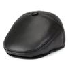 Men's Winter Warm Leather Baseball Cap with Ear Protection