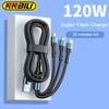 NNBILI 120W 3 In 1 PD USB Type C Cable for iPhone 15 14 13 Fast Charging Micro USB Type C Cable for Macbook Pro Samsung Xiaomi