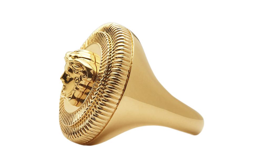 Versace Кольцо с гравировкой логотипа Medusa Biggie 10045941A006203J000