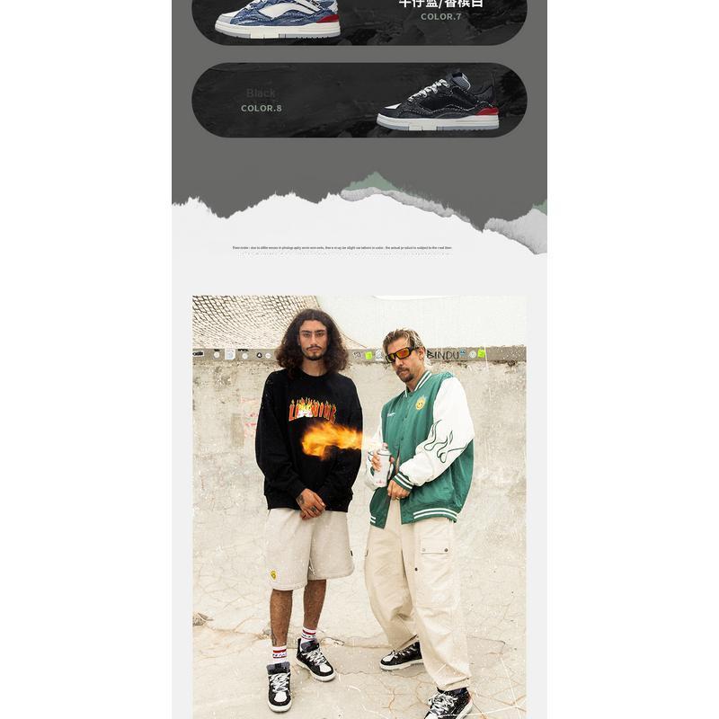 Li Ning Weiw Pro Golden Lightweight Non-Slip Low-Top Skate Shoes Men Skate Shoes Blue White AECS073-10