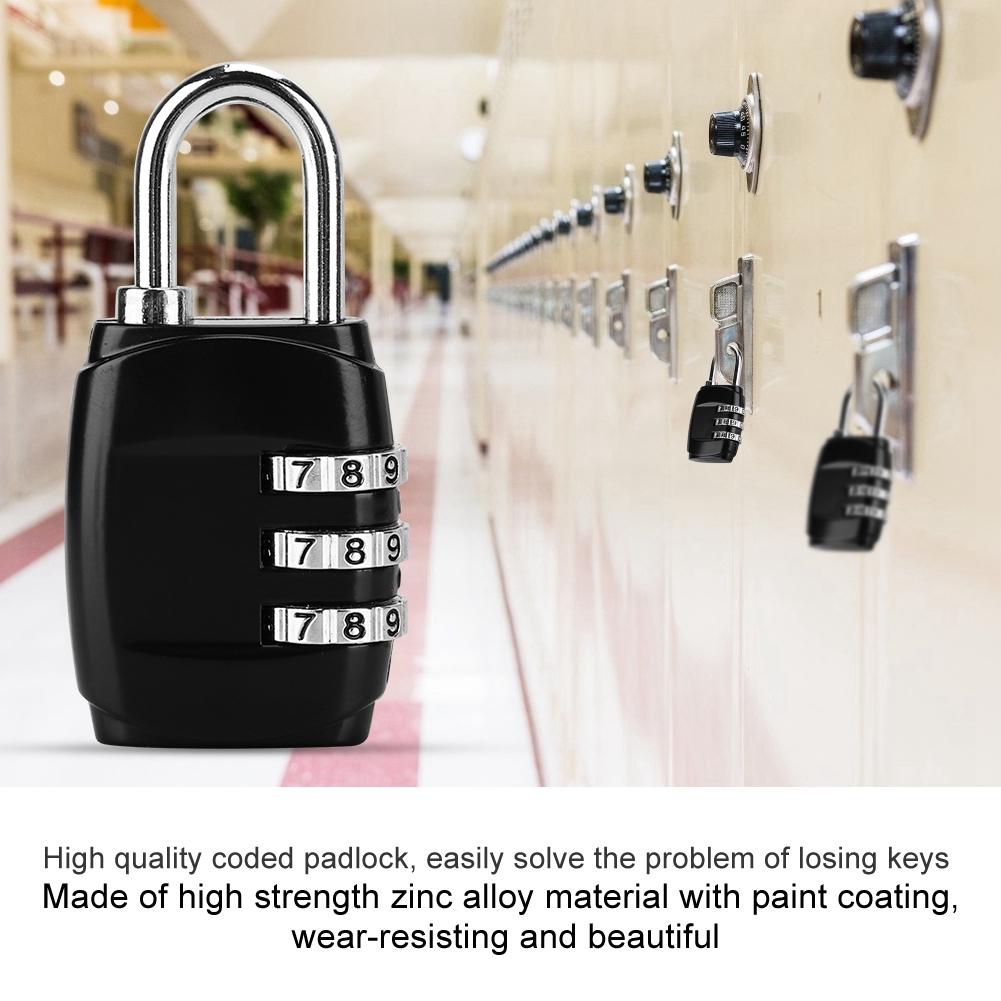 Digit Combination Password Lock Padlock for Travel Luggage Suitcase Locker Drawer